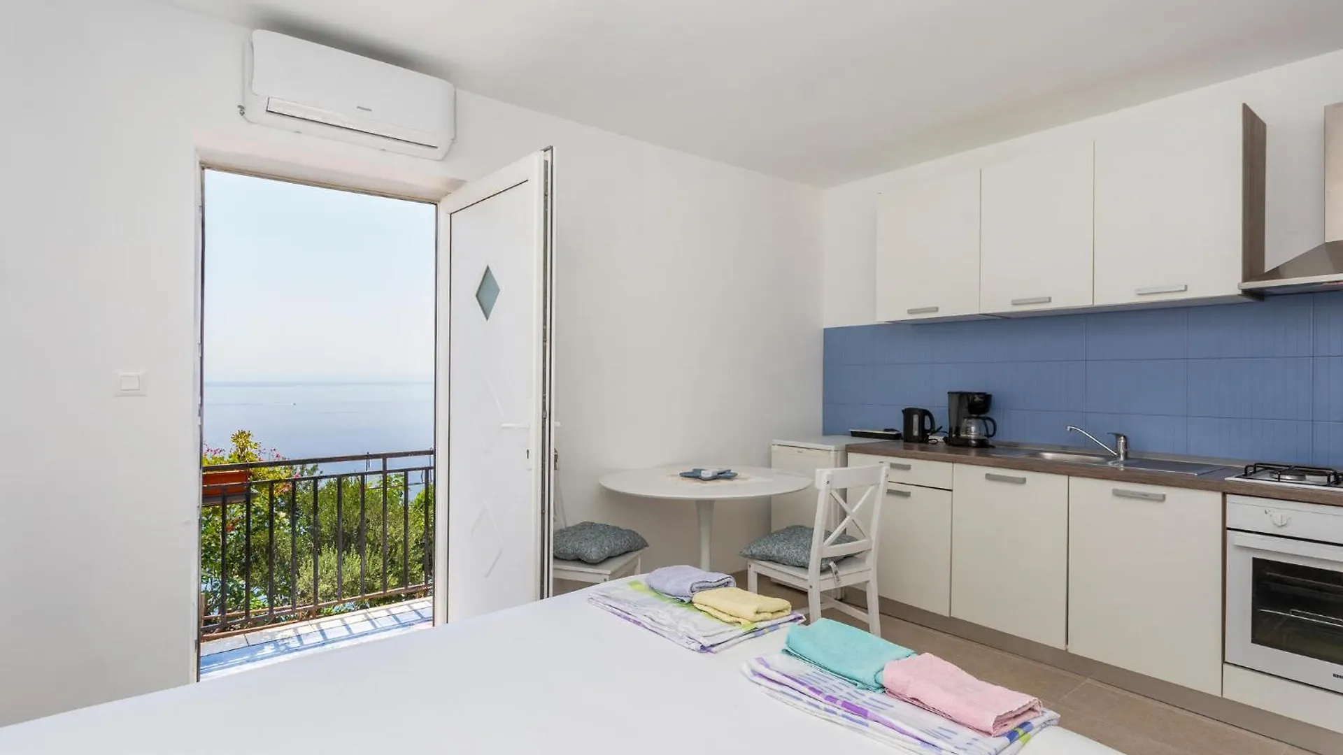Beach Front Apartment In Stara Baska With Kitchen Croatia